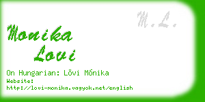monika lovi business card
